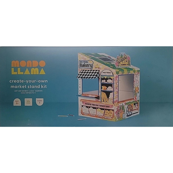 Mondo Llama™ Create-Your-Own Market Stand DIY Art Kit Life Size Lemonade Stand - Picture 10 of 10